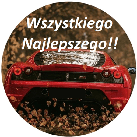 OPŁATEK NA TORT URODZINY 18 30 40 50 FERRARI AUTO SPORTOWE 