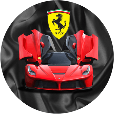OPŁATEK NA TORT URODZINY 18 30 40 50 FERRARI AUTO SAMOCHÓD LOGO