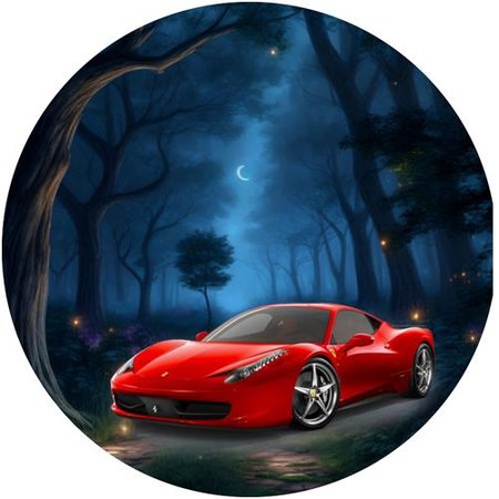 OPŁATEK NA TORT URODZINY 18 30 40 50 FERRARI AUTO SAMOCHÓD