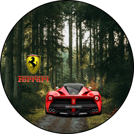 OPŁATEK NA TORT URODZINY 18 30 40 50 FERRARI AUTO SAMOCHÓD LOGO