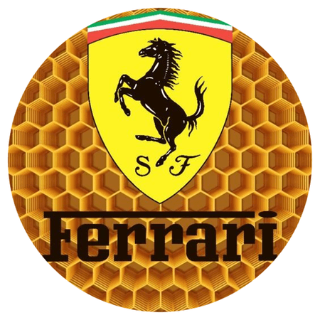 OPŁATEK NA TORT URODZINY 18 30 40 50 FERRARI LOGO AUTO ZNAK 