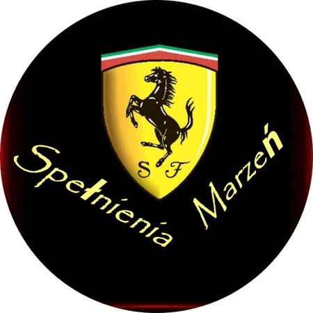 OPŁATEK NA TORT URODZINY 18 30 40 50 FERRARI LOGO AUTO SAMOCHÓD 