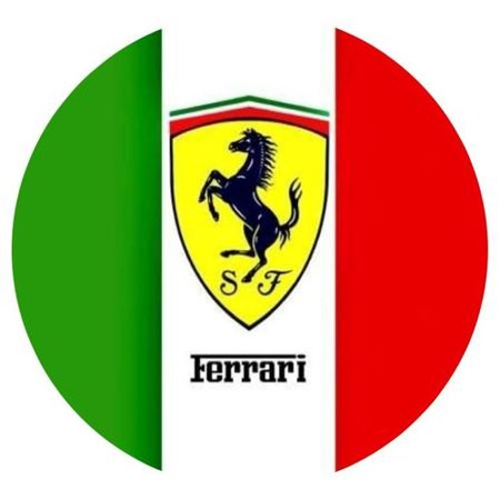OPŁATEK NA TORT URODZINY 18 30 40 50 FERRARI LOGO AUTO