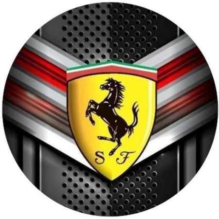 OPŁATEK NA TORT URODZINY 18 30 40 50 FERRARI LOGO AUTO FURA 
