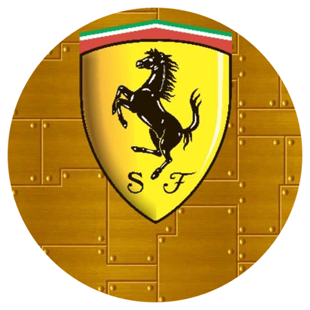 OPŁATEK NA TORT URODZINY 18 30 40 50 FERRARI LOGO AUTO ZNAK