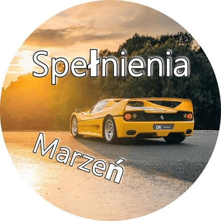 OPŁATEK NA TORT URODZINY FERRARI AUTO SPORTOWE COUPE
