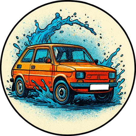 OPŁATEK NA TORT URODZINY 18 30 40 50 FIAT 126P MALUCH FIACIK 