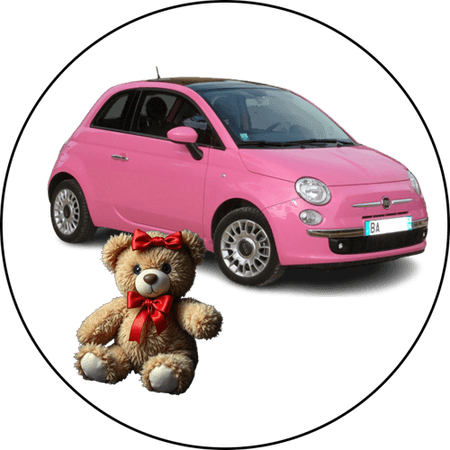 OPŁATEK NA TORT URODZINY 18 30 40 50 FIAT 500 AUTO SAMOCHÓD  