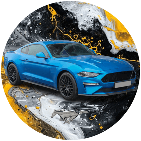 OPŁATEK NA TORT URODZINY 18 30 40 50 FORD MUSTANG CAPRI SAMOCHÓD 