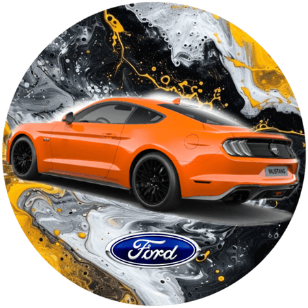 OPŁATEK NA TORT URODZINY 18 30 40 50 FORD MUSTANG  AUTO 