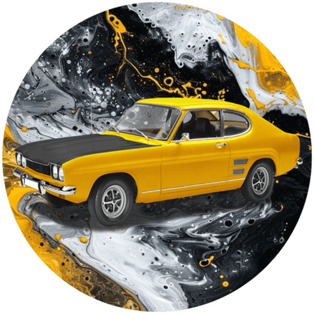 OPŁATEK NA TORT URODZINY 18 30 40 50 FORD MUSTANG CAPRI SAMOCHÓD FURA