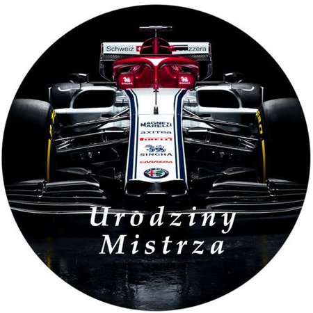 OPŁATEK NA TORT URODZINY FORMUŁA F1 MC LAREN MERCEDES BOLID 