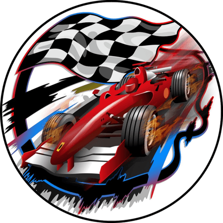 OPŁATEK NA TORT URODZINY FORMUŁA F1 BOLID MERCEDES FERRARI 