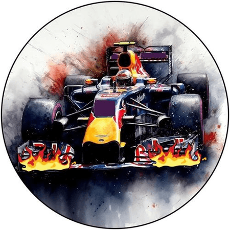 OPŁATEK NA TORT URODZINY FORMUŁA F1 BOLID WYŚCIGI FERRARI MERCEDES