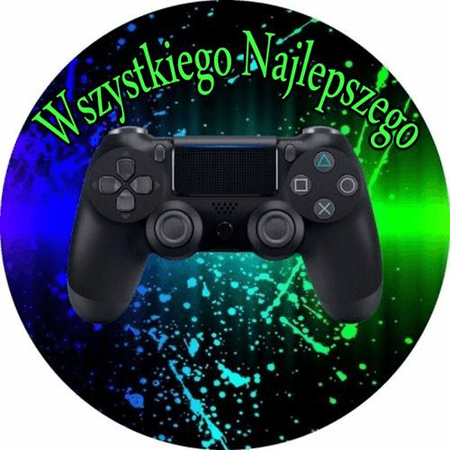 OPŁATEK NA TORT GAMMER POSTAĆ GRACZ GRA PAD