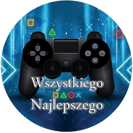 OPŁATEK NA TORT GAMMER POSTAĆ GRACZ PAD