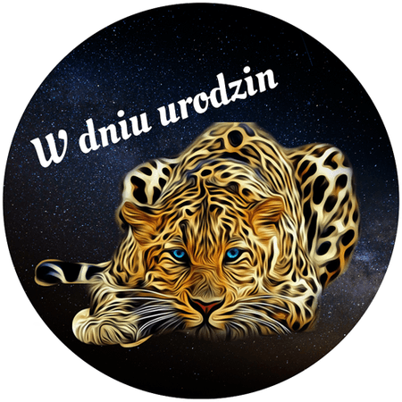 OPŁATEK NA TORT GEPARD KOT KOCIAK KOCUR