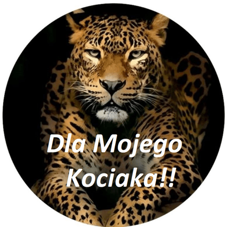 OPŁATEK NA TORT GEPARD KOT KOCIAK KOCUR PUMA