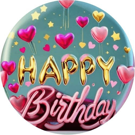 OPŁATEK NA TORT URODZINY 18 30 40 50 HAPPY BIRTHDAY SERDUSZKA BALON