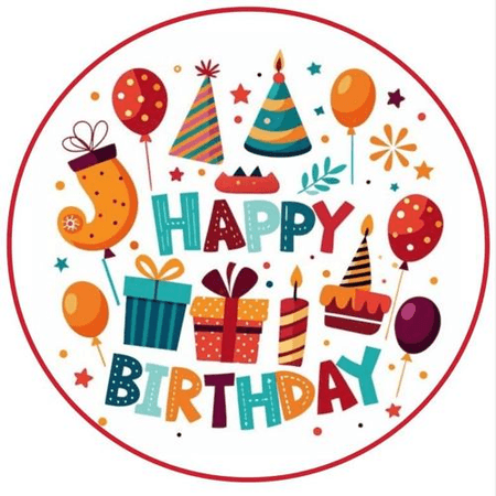 OPŁATEK NA TORT URODZINY 18 30 40 50 HAPPY BIRTHDAY OKAZJONALNY TEKST