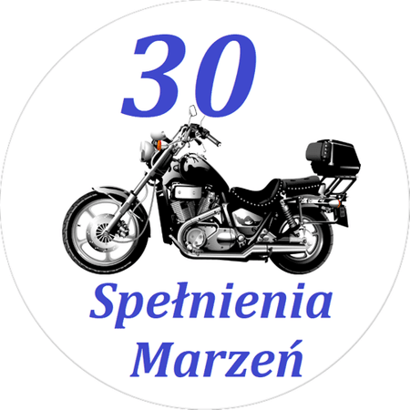 OPŁATEK NA TORT URODZINY 18 30 40 50 MOTOR HARLEY VSK YAMAHA 