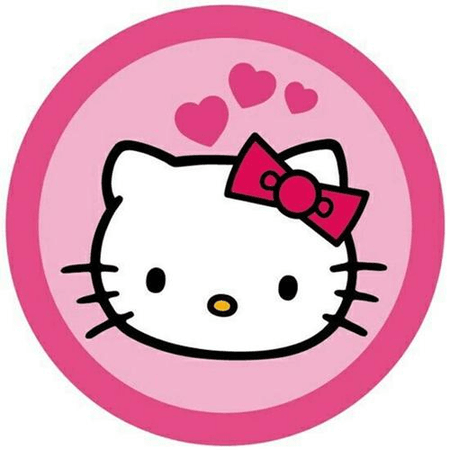OPŁATEK NA TORT URODZINY KOT KOTEK HELLO KITTY DLA DZIWCZYNKI 