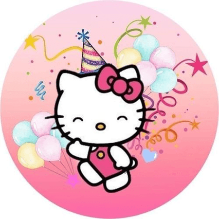OPŁATEK NA TORT URODZINY KOT KOTEK KICUŚ HELLO KITTY DZIEWCZYNKA