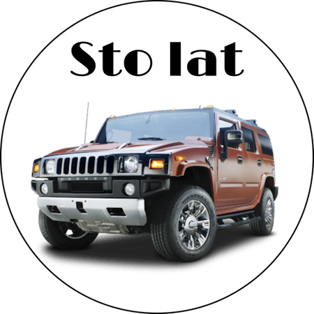 OPŁATEK NA TORT URODZINY 18 30 40 50 HUMMER AUTO TERENÓWKA 