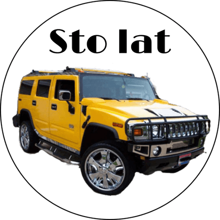 OPŁATEK NA TORT URODZINY 18 30 40 50 HUMMER AUTO TERENÓWKA ARMIA WOJSKO