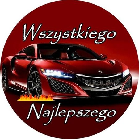 OPŁATEK NA TORT URODZINY 18 30 40 50 INFINITY SAMOCHÓD AUTO LOGO