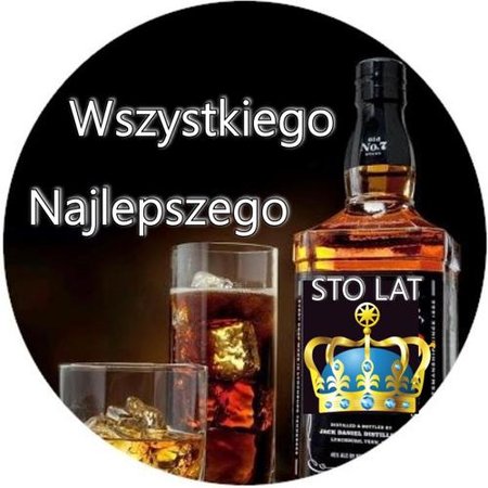 OPŁATEK NA TORT URODZINY 18 30 40 50 WHISKY GRUBY