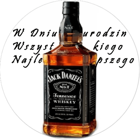 OPŁATEK NA TORT URODZINY 18 30 40 50 WHISKY DRINK 20 GRUBY 