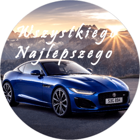 OPŁATEK NA TORT URODZINY 18 30 40 50 JAGUAR SAMOCHÓD AUTO LOGO 