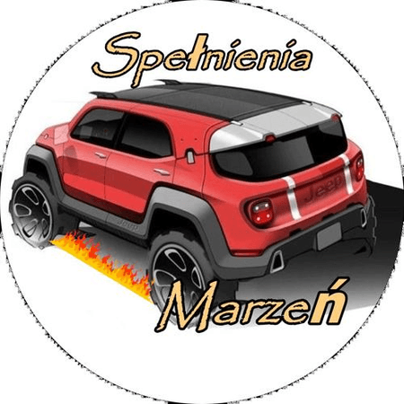 OPŁATEK NA TORT URODZINY 18 30 40 50 JEEP WRANGLER AUTO TERENÓWKA 