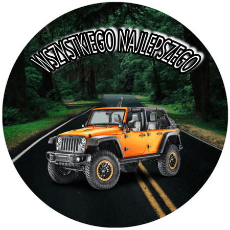 OPŁATEK NA TORT URODZINY 18 30 40 50 JEEP AUTO SAMOCHÓD