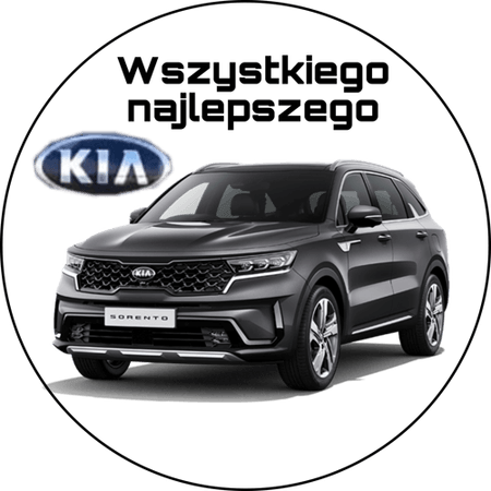 OPŁATEK NA TORT URODZINY 18 30 40 50 KIA SAMOCHÓD AUTO 
