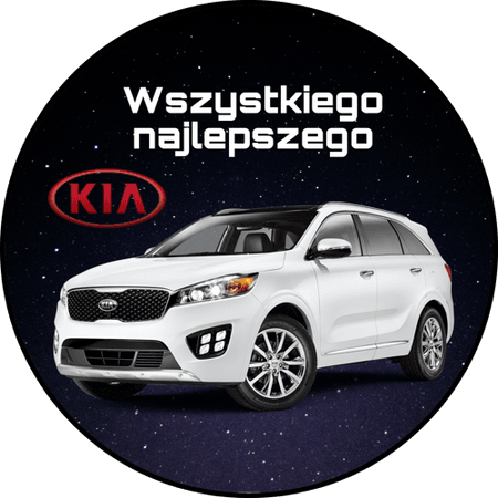 OPŁATEK NA TORT URODZINY 18 30 40 50 KIA SAMOCHÓD AUTO BRYKA