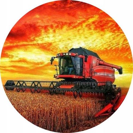 OPŁATEK NA TORT URODZINY KOMBAJN BIZON CLASS TEKST GRATIS 