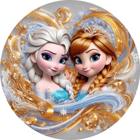 OPŁATEK NA TORT URODZINY FROZEN ELASA ANNA