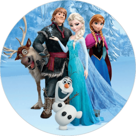 OPŁATEK NA TORT URODZINY OLAF SVEN ELSA ANNA FROZEN 