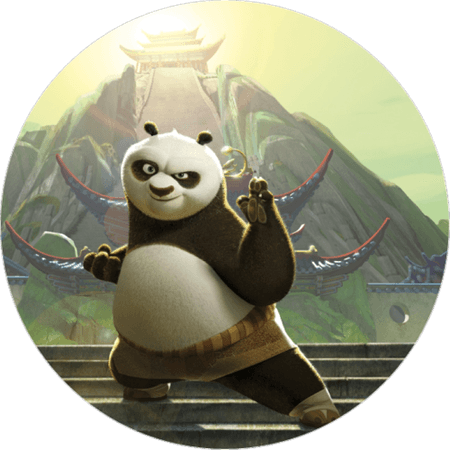OPŁATEK NA TORT URODZINY KUNG FU PANDA MIŚ PLUSZAK 