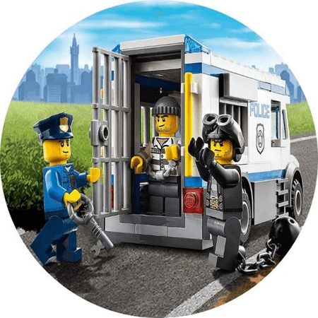 OPŁATEK NA TORT URODZINY LEGO CITY POLICJA KLOCKI