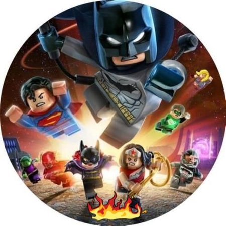 OPŁATEK NA TORT URODZINY LEGO BATMAN SUPERMAN KOLOCKI