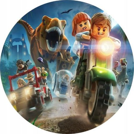 OPŁATEK NA TORT URODZINY LEGO JURASSIK WORLD