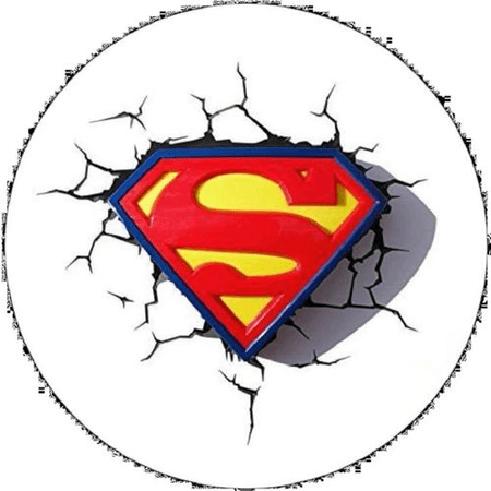 OPŁATEK NA TORT URODZINY LIGA SPRAWIEDLIWOŚCI SUPERMAN LOGO