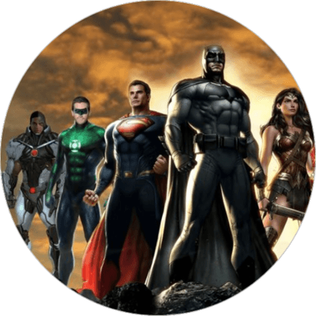 OPŁATEK NA TORT URODZINY LIGA SPRAWIEDLIWOŚCI HULK THOR BATMAN