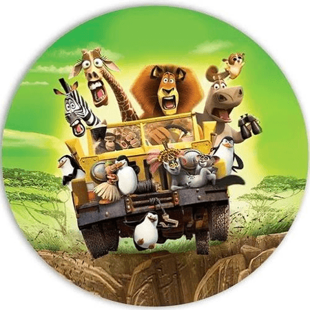OPŁATEK NA TORT URODZINY KRÓL JULIAN LEW ALEX MADAGASKAR