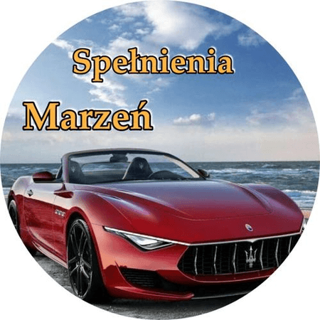 OPŁATEK NA TORT URODZINY 18 30 40 50 MASERATI AUTO FURA