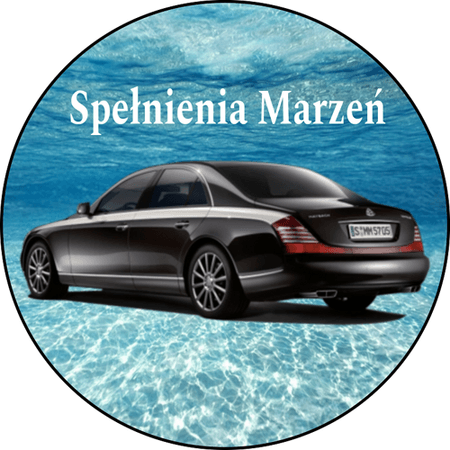 OPŁATEK NA TORT URODZINY 18 30 40 50 MERCEDES MAYBACH AUTO LOGO 