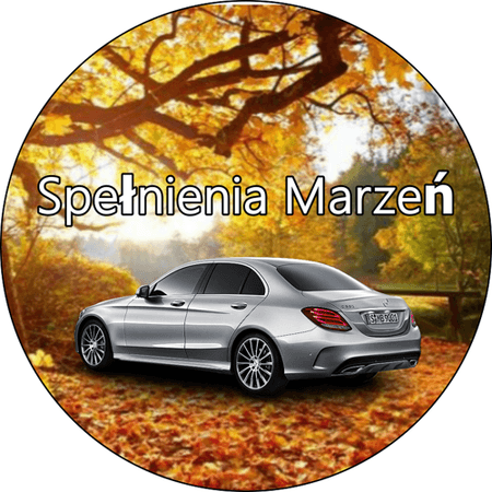 OPŁATEK NA TORT URODZINY 18 30 40 50 MERCEDES AUTO BRYKA C-KLASA
